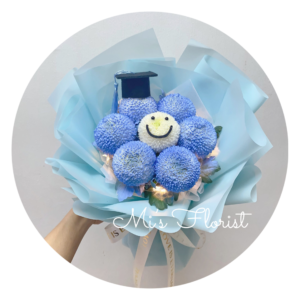 畢業花束 - 男仔哈哈笑臉畢業帽