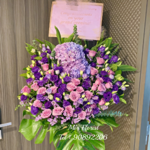 畫展花藍 / 演唱會花藍 / 開張花藍 - 紫色繡球花 & 紫色玫瑰花