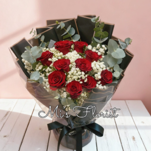 生日 / 週年紀念日 - 紅玫瑰花束（9-10枝玫瑰花）