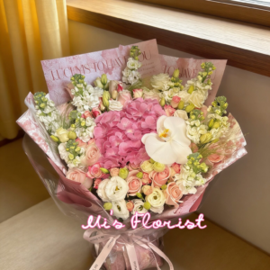 繡球花束 - 粉雪山 （L size）