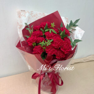 母親節限定 – 中國紅色康乃馨花束（包送貨$530）