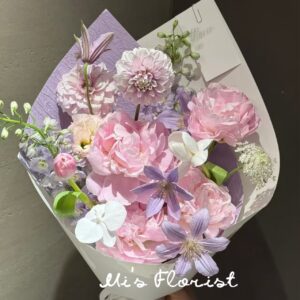 牡丹花束 - 大牡丹 & 大麗花 & 鬱金香（季節限定）