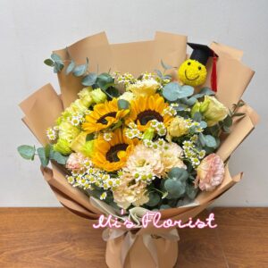 畢業花束/男士花束 – 向日葵