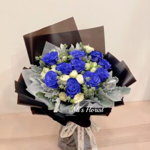 深藍色進口玫瑰 – 深藍色玫瑰花束（需提前預訂）