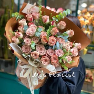 Cappuccino玫瑰花束（38枝）